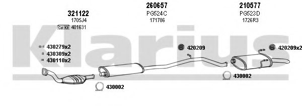KLARIUS 630496E Exhaust System